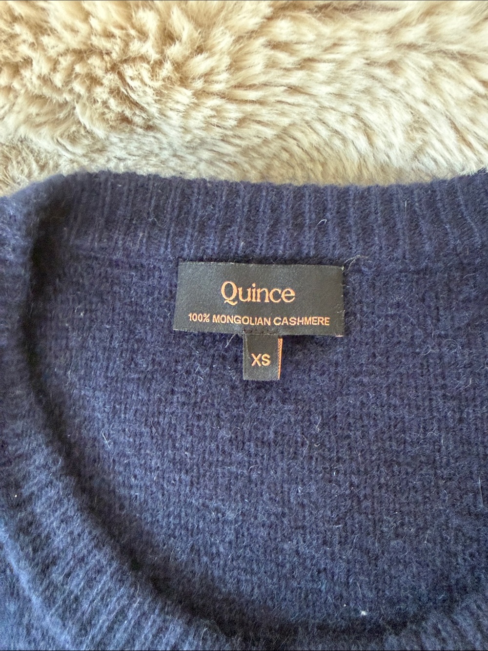 Quince Navy Button-Up Women's Cardigan - Picture 2 of 3